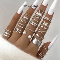 Juego de Anillos Geométricos Bohemios 30 Piezas de Oro y Plata para Uñas - details 15