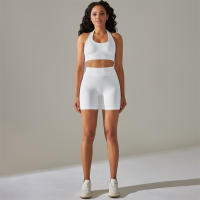 Conjunto de Yoga para Mujer Ropa Deportiva sin Costuras para Gimnasio Traje de Fitness con Sujetador Deportivo de Manga Larga Leggings de Cintura Alta Tracksuit Adecuado para Primavera/Verano Material de Poliéster y Elastano - details 22