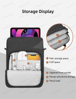 Bolso de mano para tableta, funda protectora a prueba de golpes para iPad, Samsung, Xiaomi, Lenovo de 9 a 13 pulgadas, varios bolsillos - details 1