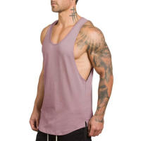 Muscleguys Cotton Gym Clothing Fitness Mens Stringer Tank Top Bodybuilding Sleeveless Shirt Muscle Vest Workout Singlets Tanktop - details 12