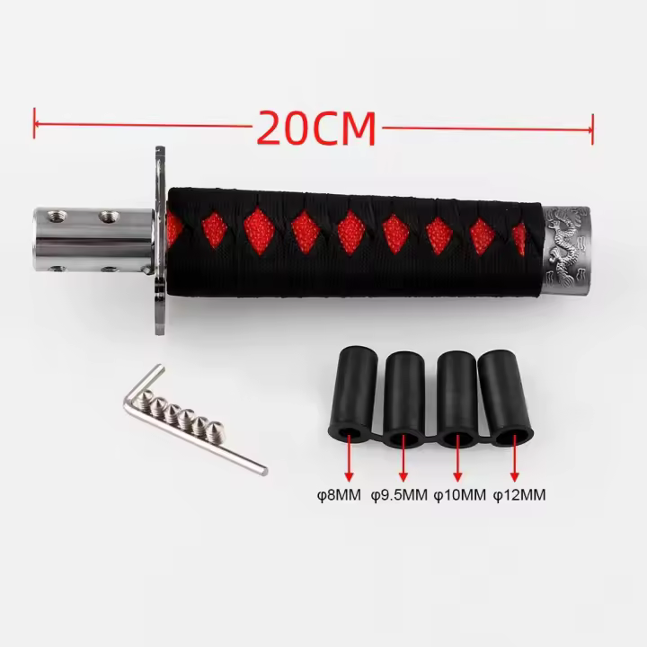 Perilla de cambio de marchas Universal, accesorios para coche, Katana samurái, JDM, 200MM/300MM, con adaptadores - 1