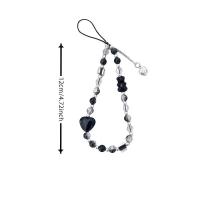 Y2K-cadena para teléfono con forma de corazón de oso negro, colgante moderno para iPhone, Samsung, accesorios universales, cuerda colgante bonita para niña coreana - details 3