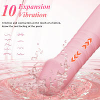 Vibrador Telescópico de Silicona Suave 10 Modos de Estimulación para Mujeres - details 5