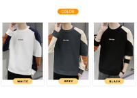Camisetas para hombre Ropa de calle Sudaderas con capucha de retales Tops coreanos - details 4