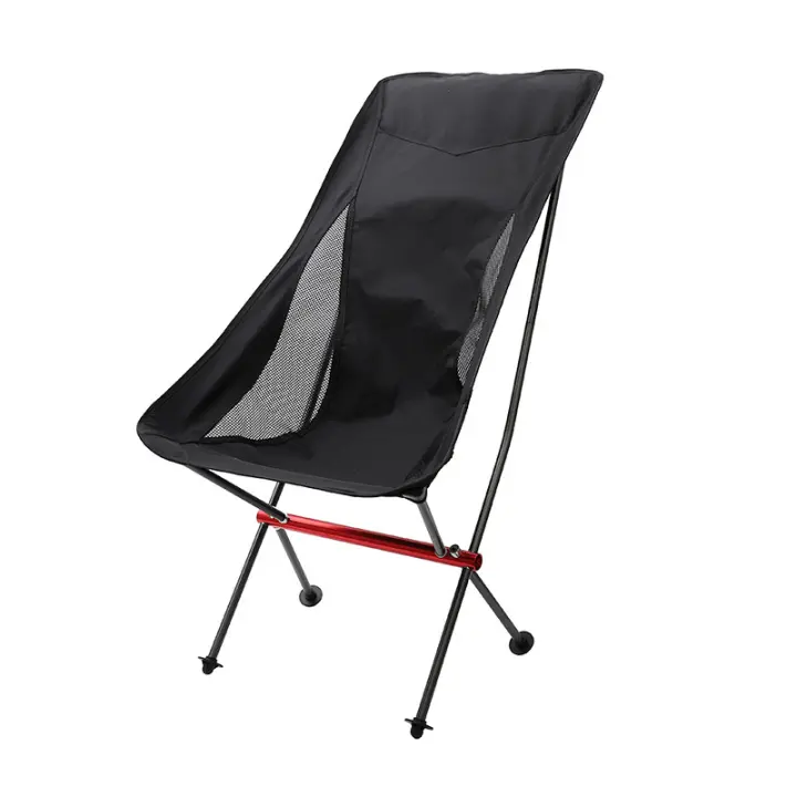 Silla plegable ultraligera para exteriores, taburete portátil de aleación con respaldo, playa, luna, pesca, barbacoa, autoeducación, - 1