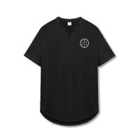 Summer Casual Breathable Quick Dry T Shirt Men V-neck Slim Fit Short Sleeve Shirts Gym Bodybuilding Fitness Hot Sale T-shirts - details 10