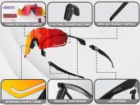 Kapvoe UV400 Photochromic Sports Sunglasses Purple Cycling Glasses for Men Mountain Bike Bicycle Eyewear Cycle Goggles MTB - details 3