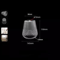 Reemplazo de pantalla de lámpara de vidrio con orificio de apertura moderno, Ámbar gris, cubierta de lámpara de agujero pequeño de 1cm para lámpara de mesa, escritorio o luces de piso, 10mm - details 1