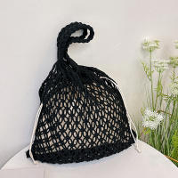 Bolsos de ganchillo de moda para mujer, bolso de mano de playa de rafia, bolso de paja, bolso de hombro de punto bohemio - details 21