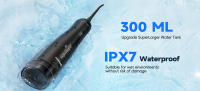 Irrigador bucal portátil con 5 puntas de chorro, 5 modos de limpieza de 3 presiones de agua, tanque de agua de 300 ml, hilo dental impermeable IPX7 - details 4