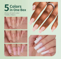Nailpop Sweet Dream Kit de uñas postizas de 5 colores, 140/150 Uds., formas cuadradas de ataúd de almendra, puntas de uñas postizas duraderas de 14/15 tamaños - details 15