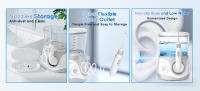 Irrigador bucal profesional para limpieza de dientes, irrigador bucal profesional de gran capacidad de 600 ml, 10 presiones ajustables, 6 boquillas para el hogar - details 1
