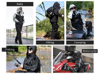 WOSAWE Conjunto de Ciclismo Impermeable Chaqueta y Pantalones de Poliéster con Cremallera Completa - details 14
