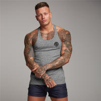 Summer Casual Fashion Knitted Tank Tops Men Breathable Quick Dry Sleeveless T-Shirt Stripes Slim Fit Vest Gym Fitness Clothing - details 11