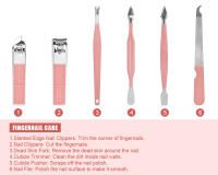 Tijeras de Uñas KADS 18Pcs Set de Manicura Herramienta de Pedicura para Uñas y Piel Muerta Herramienta de Cuidado de Manos y Pies - details 8