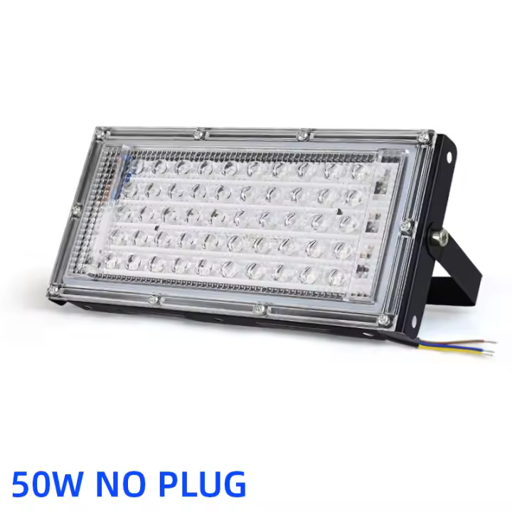 Reflector de luz ultravioleta para exteriores, lámpara fluorescente de escenario con enchufe europeo para fiesta, 50W, 100W, CA 220V, 395nm, 400nm - 1