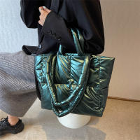 Bolso de algodón acolchado para mujer, bolsa de hombro de gran capacidad, a la moda, de diseñador, de lujo - details 13