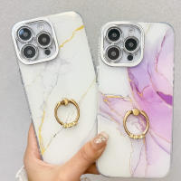 Funda con soporte de anillo para Apple iPhone 16 15 14 Pro Max, de mármol de alta calidad, IMD, PC, a prueba de golpes. - details 3