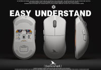 Darmoshark M3PRO 4K Tri-Mode Wireless Buletooth Gaming Mouse Recargable PAW3395 Ligero Para Ordenador PC Oficina Ratones - details 3