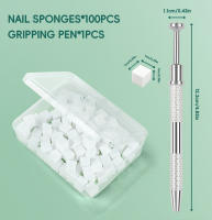 Nailpop 100 Uds esponjas para uñas para Ombre con 1 Uds bolígrafo para diseños de uñas accesorios para uñas degradados bloque de esponja reemplazable - details 6