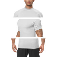 Camiseta de Entrenamiento de Verano para Hombres Cuello Redondo, Material de Poliéster, Estilo Casual de Moda para Gimnasio - details 9