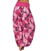 Pantalones sueltos para mujer Pantalones de pierna ancha con cintura Pantalones harén sueltos - details 3