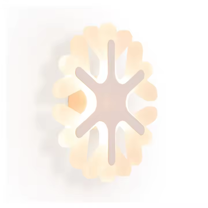 Lámpara LED de pared para Interior de copo de nieve, accesorio de luz para decoración de pared del hogar, sala de estar, dormitorio, enchufe europeo, 85-265V - 1