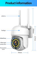 Cámara de Seguridad IP 2.4G/5G 3MP Dominio de Velocidad Seguimiento Automático PTZ - details 13