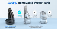 Irrigador bucal portátil con 5 puntas de chorro, 5 modos de limpieza de 3 presiones de agua, tanque de agua de 300 ml, hilo dental impermeable IPX7 - details 7
