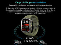 Blackview W70 Pro Sport Smartwatch, pantalla HD de 2.01'' TFT reloj inteligente resistente para exteriores con iluminación LED de emergencia, llamadas Bluetooth, brújula - details 22