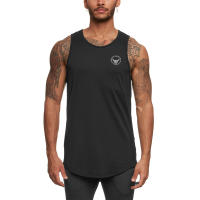 Summer Workout Gym Tank Top Men Muscle Sleeveless Sportswear Shirt Fashion Clothing Bodybuilding Singlet Fitness Breathable Vest - details 2