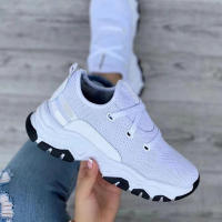 New White Sneakers Women Solid Color Shoes Woman Casual Shoes Mesh Breathable Platform Sneakers Ladies Sport Shoes Running - details 7
