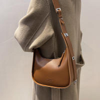 Bolso de hombro Vintage de media luna para mujer, bolso de axila de cuero suave, bolso cruzado, marcas de lujo, nuevo - details 0
