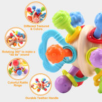 Baby Toys Manhattan Round Ball Hand Grab Ball Rattle Manhattan Toys Soft Silicone Chewable Teethers Toys For Infant 0-12months - details 4
