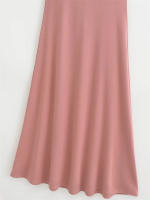 V-neck halter neck bust pad suspender dress feminine outer wear slim stretch bottoming long skirt - details 2