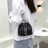 Bolsos cruzados con forma de cubo de diamantes de imitación para mujer, bolsos de hombro brillantes, bolsos de cadena, bolsos de almacenamiento de fiesta de noche - details 2