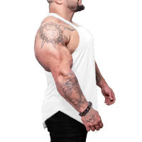 2023 New Style Jogger Gym Singlet Training Bodybuilding Tank Tops Summer Sleeveless Breathable Cotton T-Shirt Men Casual Vests - details 10