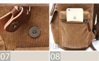 Mochila vintage de lona para ordenador portátil para hombre y mujer, morral escolar antirrobo a la moda, morral escolar para viaje - details 17