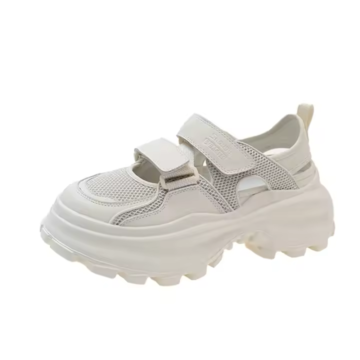 Sandalias informales para mujer, zapatos vulcanizados de malla transpirable, calados, gran oferta, Verano - 1