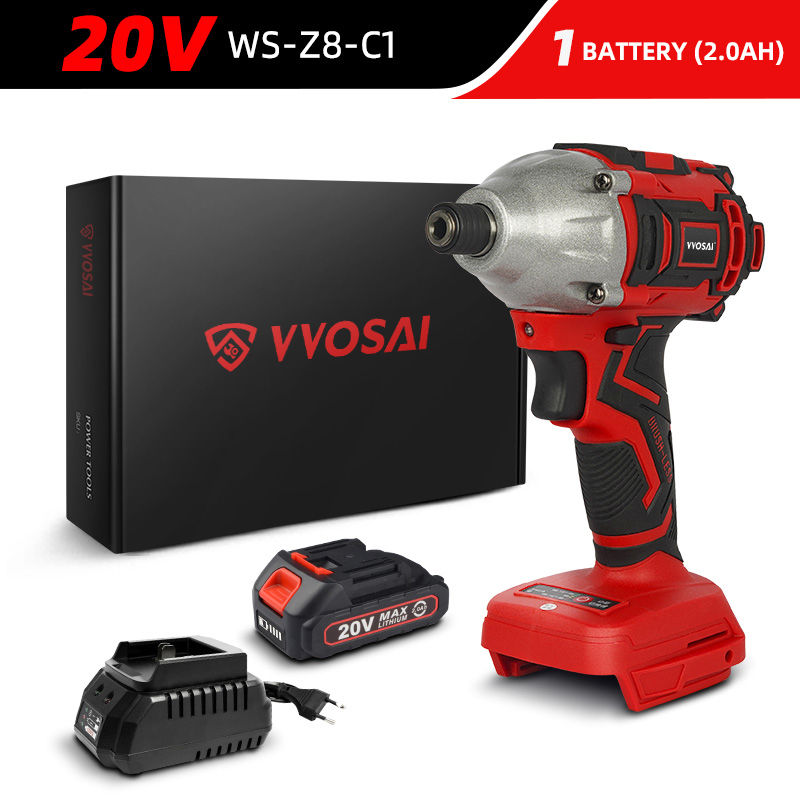 VVOSAI-destornillador eléctrico sin escobillas, taladro de impacto, batería recargable, 20V, 300nm
