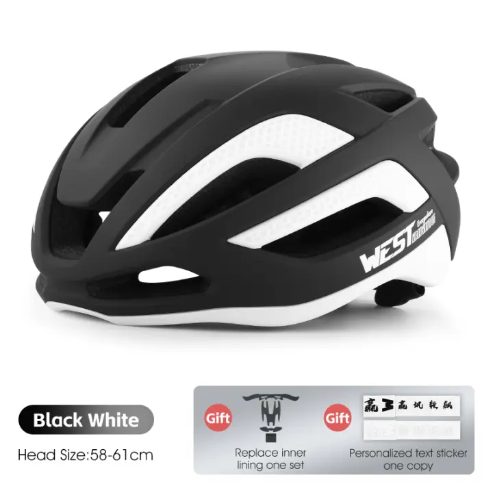 WEST BIKING-casco de ciclismo aerodinámico ligero para hombre y mujer, gorra de seguridad deportiva, casco integrado para bicicleta de montaña y carretera - 1