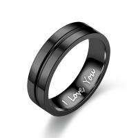 Anillos de compromiso de pareja de acero inoxidable a la moda para mujeres y hombres, anillo de cristal I LOVE YOU, regalo de joyería de boda 2024 - details 6