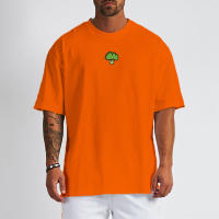 Vegetable Broccoli Design Gym Clothing Mesh Fitness Oversized T Shirt Mens Outdoor Hip Hop Streetwear Loose Half Sleeve T-shirt - details 9