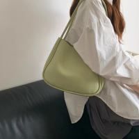 Bolsos de hombro de cuero PU para mujer, bolsos de Color puro, bolsos casuales pequeños con asa superior, bolso de hombro para mujer - details 6