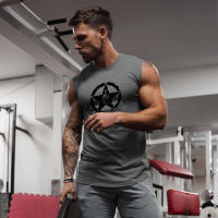 Camiseta de Algodón para Entrenamiento Cómodo para Hombres Equipo de Entrenamiento Transpirable para Verano Patrón Impreso Cuidado del Textil Moda para Hombres - details 2