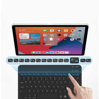 Teclado LED retroiluminado con ratón, teclado inalámbrico para teléfono, PC, tableta, iPad, Xiaomi, Samsung, Huawei, Español - details 1