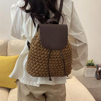 Mochila de Viaje para Mujer en Punto y Tejido Boho Estilo Crochet Mochila de Hombro Hueca para Verano Patrón Sencillo Hecho en China Adecuado para Otoño e Invierno - details 3