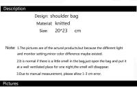 Bolsos de Mano de Punto con Patrón de Corazón Nuevos para Mujeres Hechos a Mano con Lazo Bolso de Muñeca Casual Pequeño Bolso de Compras Reutilizable para Niñas - details 0