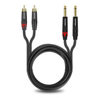 DREMAKE Dual 1/4 pulgadas TS a doble RCA Cable de Audio estéreo RCA a 6,35mm cables de conexión estéreo desequilibrados 1/4 a Cable adaptador RCA - details 11