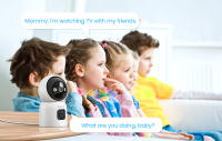 ZOSI Cámara Vigilancia WiFi Interior con Doble Lente y 1,44'' Monitor 2,4G/5G WiFi Lente Pan y Tilt + Lente Fija Seguimiento de Persona Videollamada con Gesto C528 - details 5